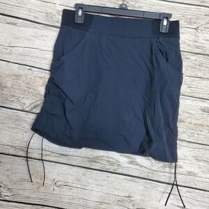 Columbia Women Anytime Casual Skort Sz M Black Side Draw Athleisure Skirt